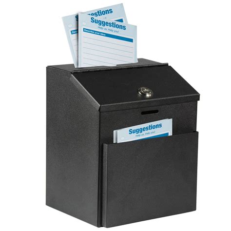 adir steel suggestion box|Adir Wall Mountable Steel Suggestion Box, Lock.